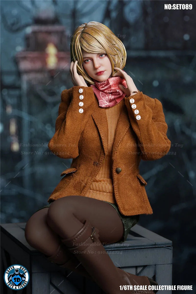 SUPER DUCK SET089 1/6 Scale Collectible Figure Ashley Head Carved Clothes Accessory For 12Inch Women Soldier Action Figure Body