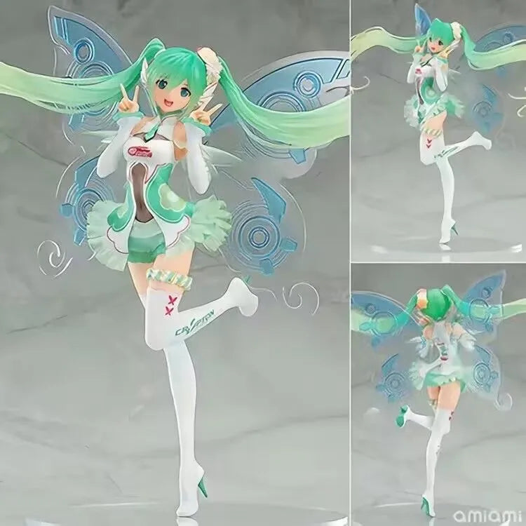 23cm Hatsune Miku Butterfly Girl Anime Figure Statue Collectible Model Decoration Figurine Doll Toy Gift Boys