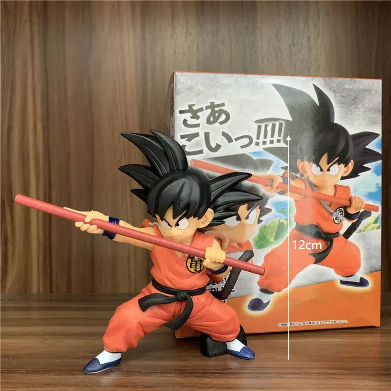 Anime Figurine Dragon Ball Son Goku Q Version Action Character Cartoon Desktop Ornament PVC Model Statue Collection Toys Gifts