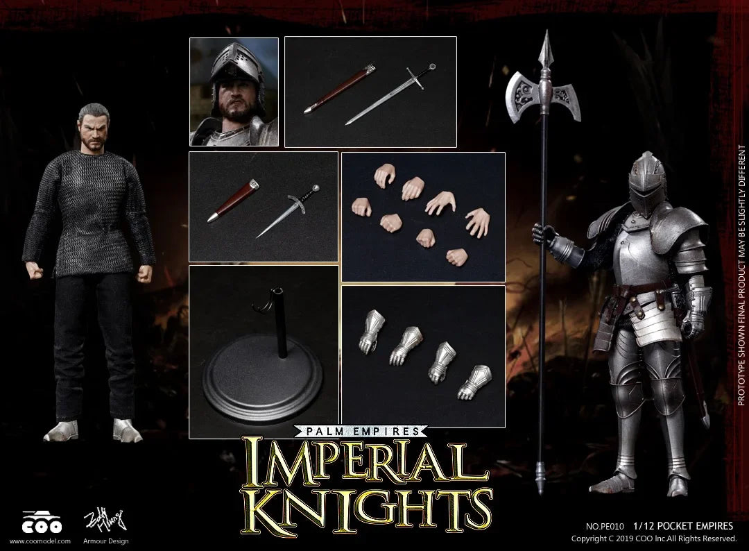 COOMODEL 1/12 Empire in the Palm PE010 Imperial Knight & PE011 Gothic Heavy Knight 6" Actionfiguren Auf Lager