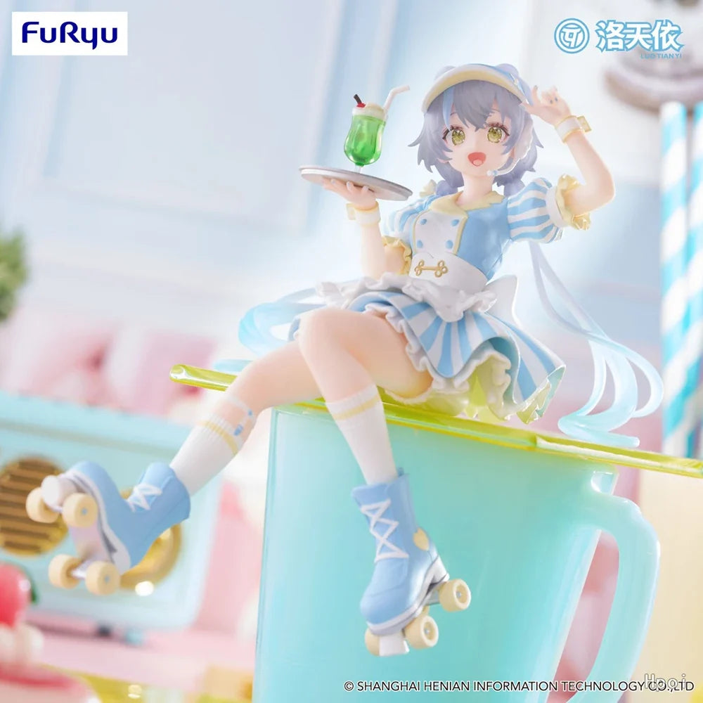 100% Original FuRyu Noodle Stopper Figure Vsinger Luo Tianyi Waitress Ver. Anime Figure Model Toys Collection Series