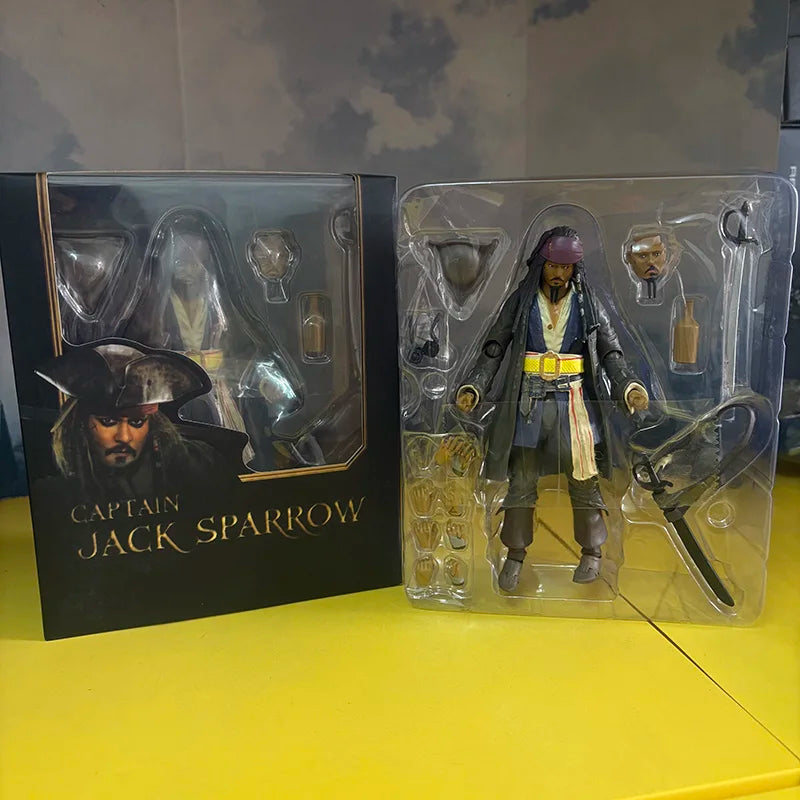 Pirates of the Caribbean Figurines Jack Sparrow Action Figure BJD Dead Men Tell No Tales Anime Model Collection Toys Gift 15cm