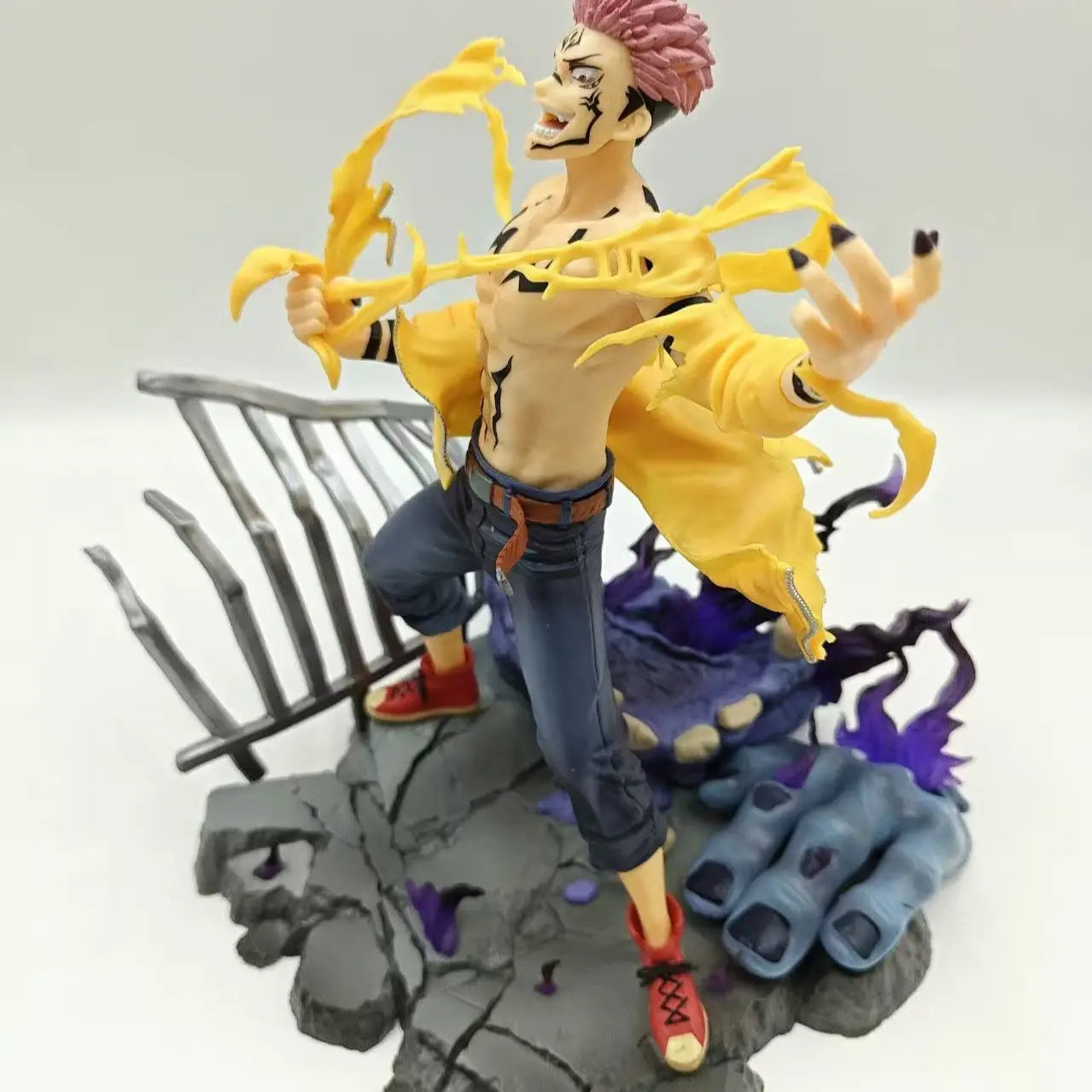 28cm 11 inch Anime Ryomen Sukuna Figures Pvc Statue Desktop Ornamen Collection Statue Model Decoration Room Desk Toys Children G