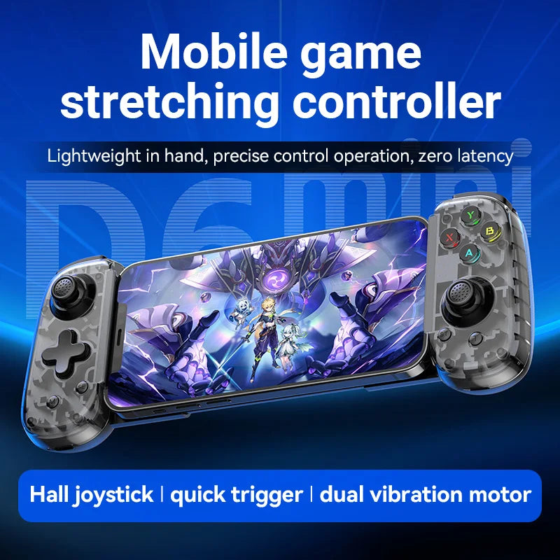 BSP-D6mini Wireless Gaming Stretching Controller for Switch/PC/Android/iOS Hall Joysticks Foldable Type-C Interface Gamepad NEW