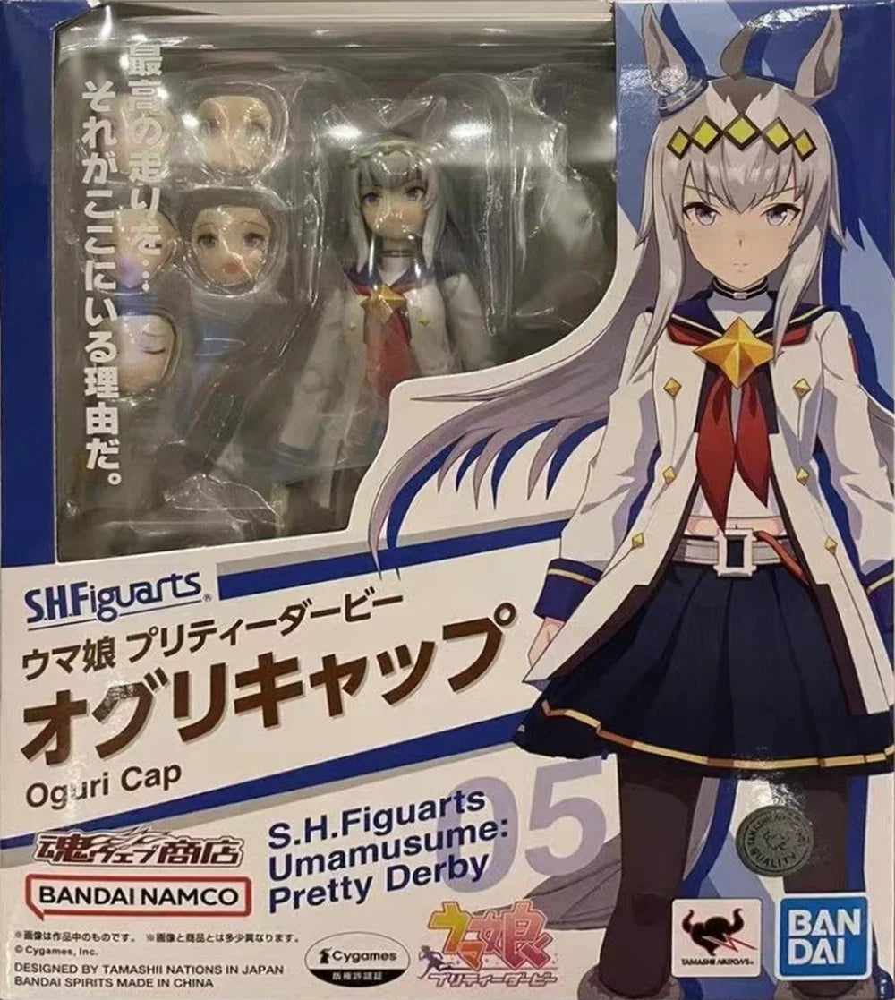 Original Genuine BANDAI S.H.Figuarts SHF Horse Racing Lady Tamamo Oguri Cap Figure Anime Figure Premium Boxed Model Kit Toys