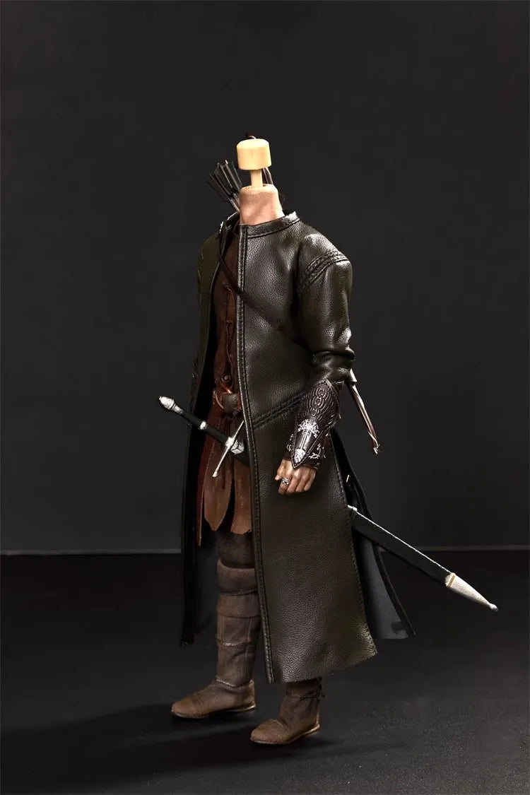WonderWorld 1/6 Scale Soldier Long Leather Coat Jacket Model Toy Accessories For 12'' Action Figure Body In Stock