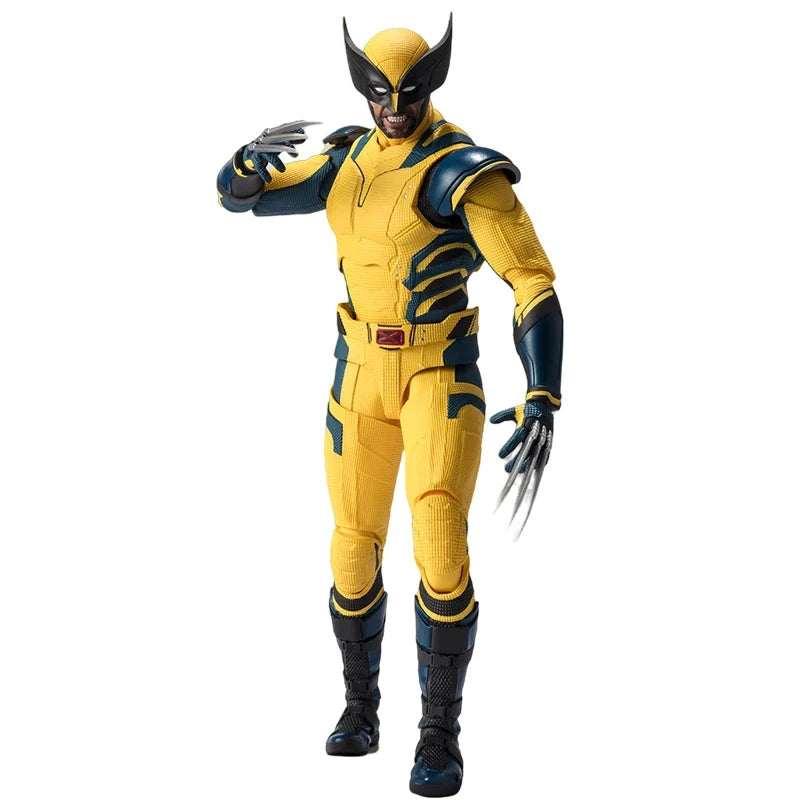 Bandai Genuine SHF Deadpool Wolverine 15.5cm MARVEL STUDIOS Anime Action Figure Collectible Model Toys Ornaments Gift Children