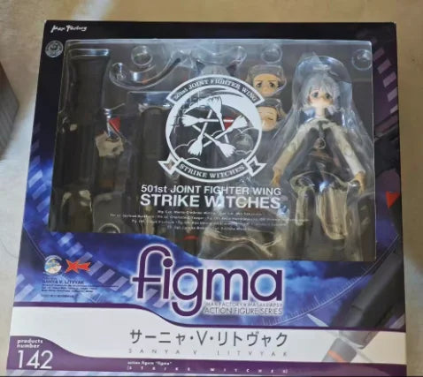 Original Max Factory Figma #142 Strike Witches Sanya V. Litvyak Anime Figures Model Toys Gift Collection
