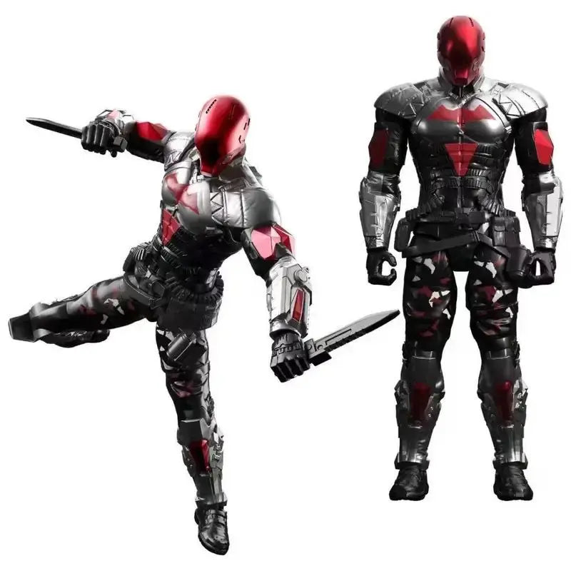 Hot F5 Roundd Culture Batman Series Model Doll Arkham Knight Deathstroke Red Hood Desktop Model Toys Doll Festival Gift