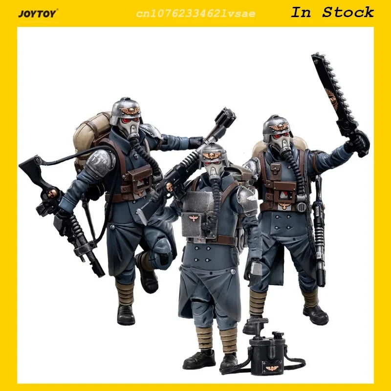 [In Stock] JOYTOY Warhammer 40K Astra Militarum Death Korps of Krieg Veteran Squad Sergeant Guardsman 1/18 Action Figure Dolls