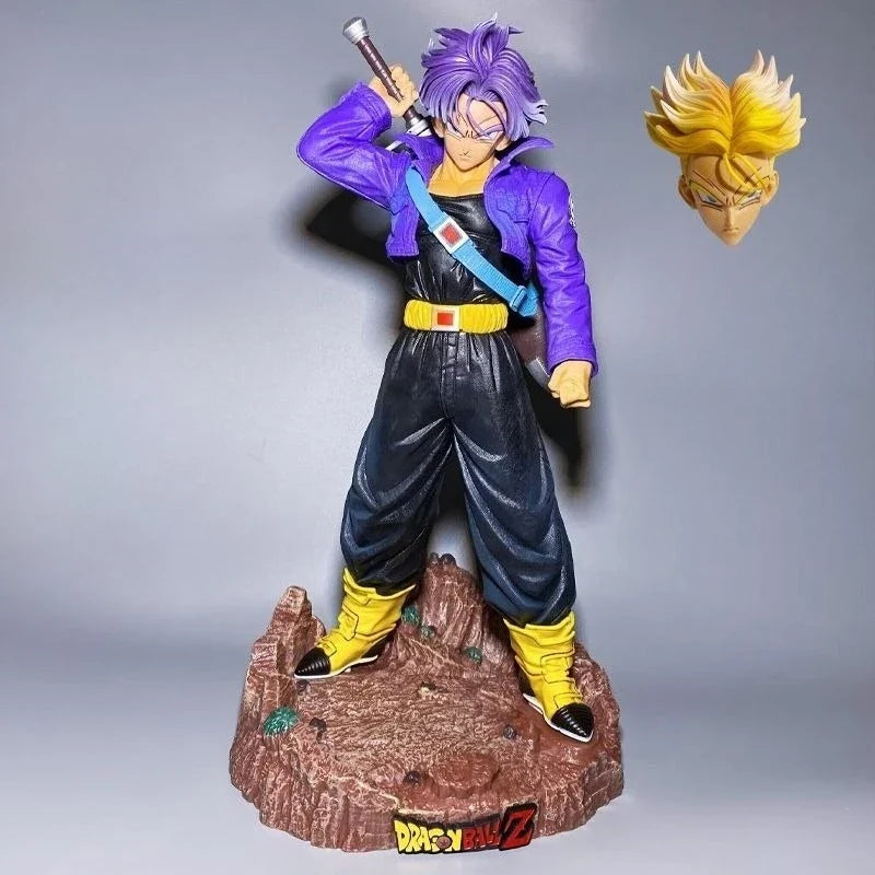 50cm Dragon Ball Figure Torankusu Super Saiyan Double-headed Replacement Anime Collection Model Desktop Ornaments Children Toys