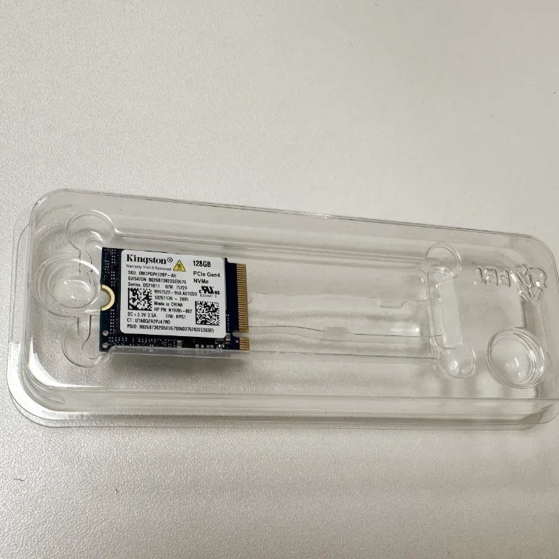 Kingston 128GB M.2 2230 PCIe Gen 4.0x4 NVMe 1.4 SSD(OM3PGP4128P-AH)，Compatible with Steam Deck Surface Ally Mini PCs