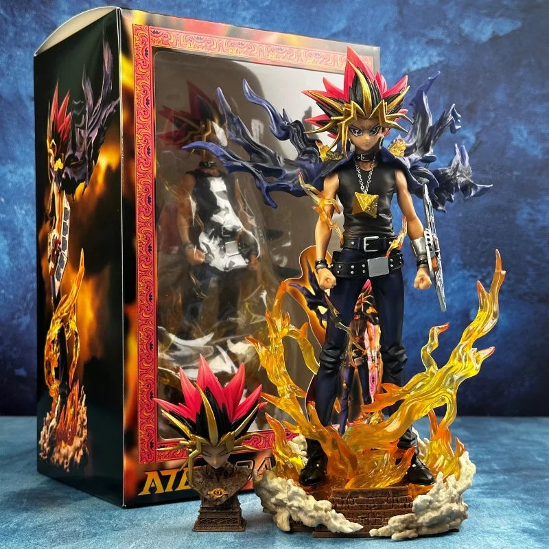 Yu-Gi-Oh! Dark Yugi Atem Action Figure Double-Headed Anime Static model statue Desktop Decoration Collectible Toy Surprise Gifts