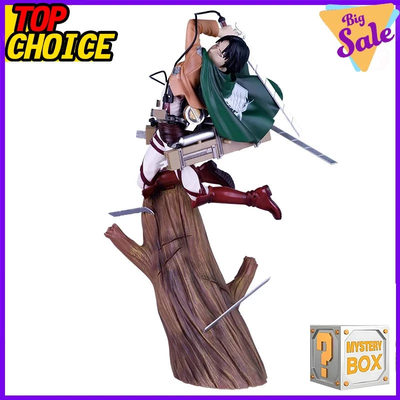 Attack on Titan Mystery Box Anime Figure Collection Eren Mikasa Levi Figurines Shingeki no Kyojin Desktop Decor Surprise Gift