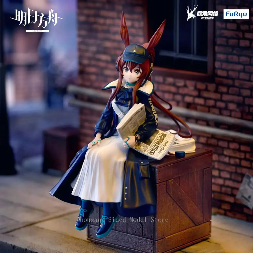 In Stock Original FuRyu Noodle Stopper Figure Arknights Amiya  (Shinbun Haitatsuin Ver.) Action Figure Anime Collectible Toys