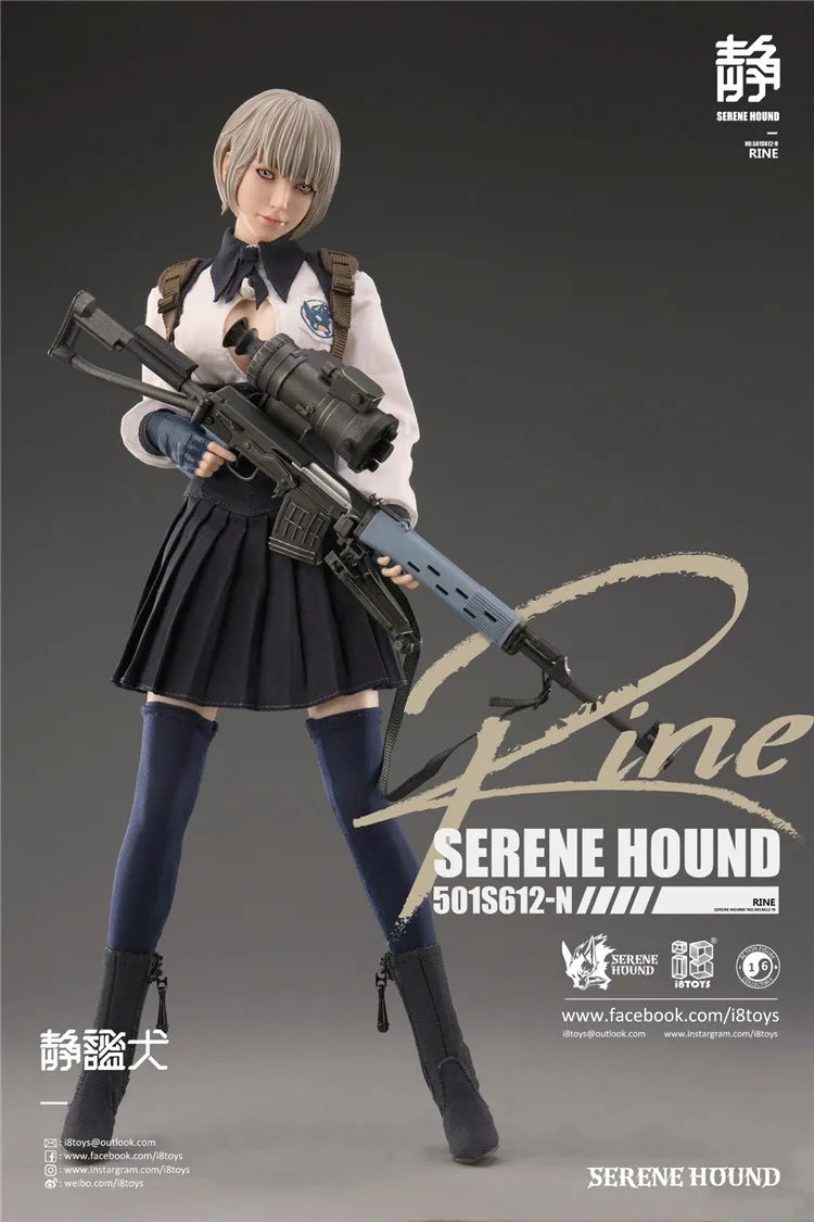 I8 Toys 501S612 1/6 Serene Hound Troop Beautiful Girl Survival Enhanced Tache Night Fight Enhanced Rine 12" Action Figure Body