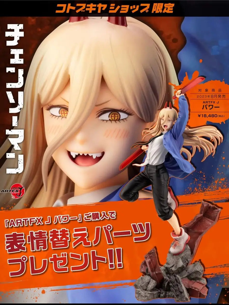 Judai Original Kotobukiya ARTFX J Chainsaw Man Power Pawaa Blond Fiend PVC Action Figure Model Doll Toys