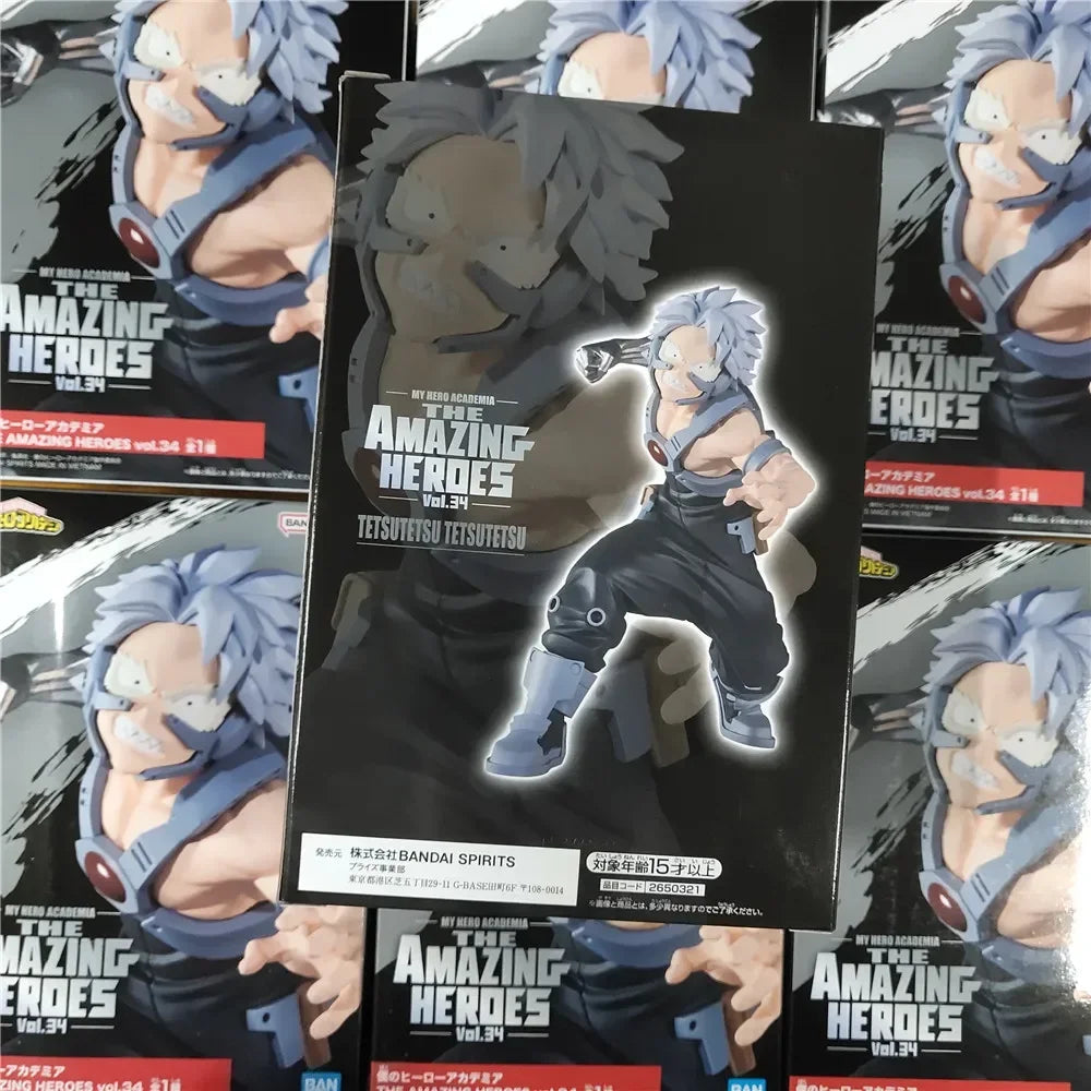 Original Bandai My Hero Academia DXF Tetsutetsu PVC Action Figures Boku No Hero Academia Collect Ornaments Figure Model Toys