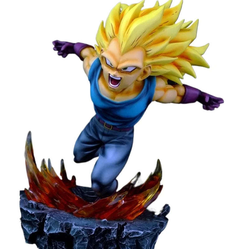 25cm New Original Dragon Ball Anime Figure Vegeta IV Perimeter Resin Model Scene Statue Desktop Decoration Ornaments Gifts Toys