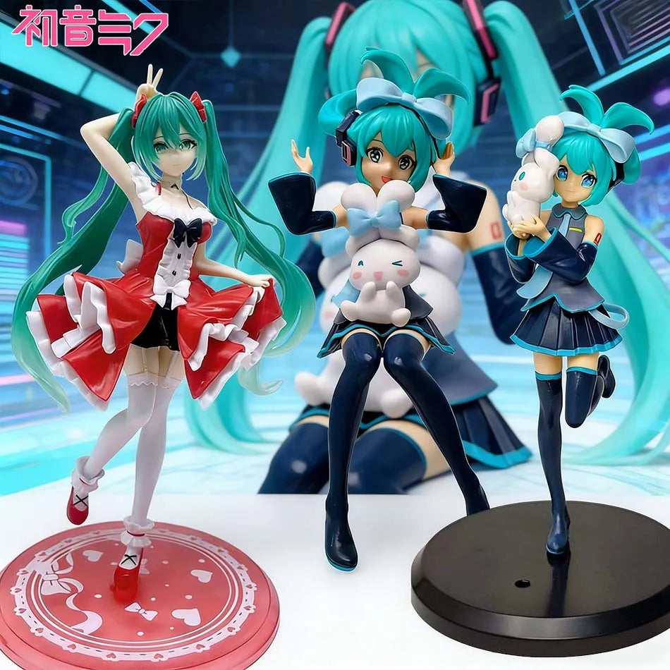 20cm Sexy Girl Hatsune Miku Anime Figure Fashion Subclture Miku Action Figure Christmas Gift PVC Collection Model Doll Toys