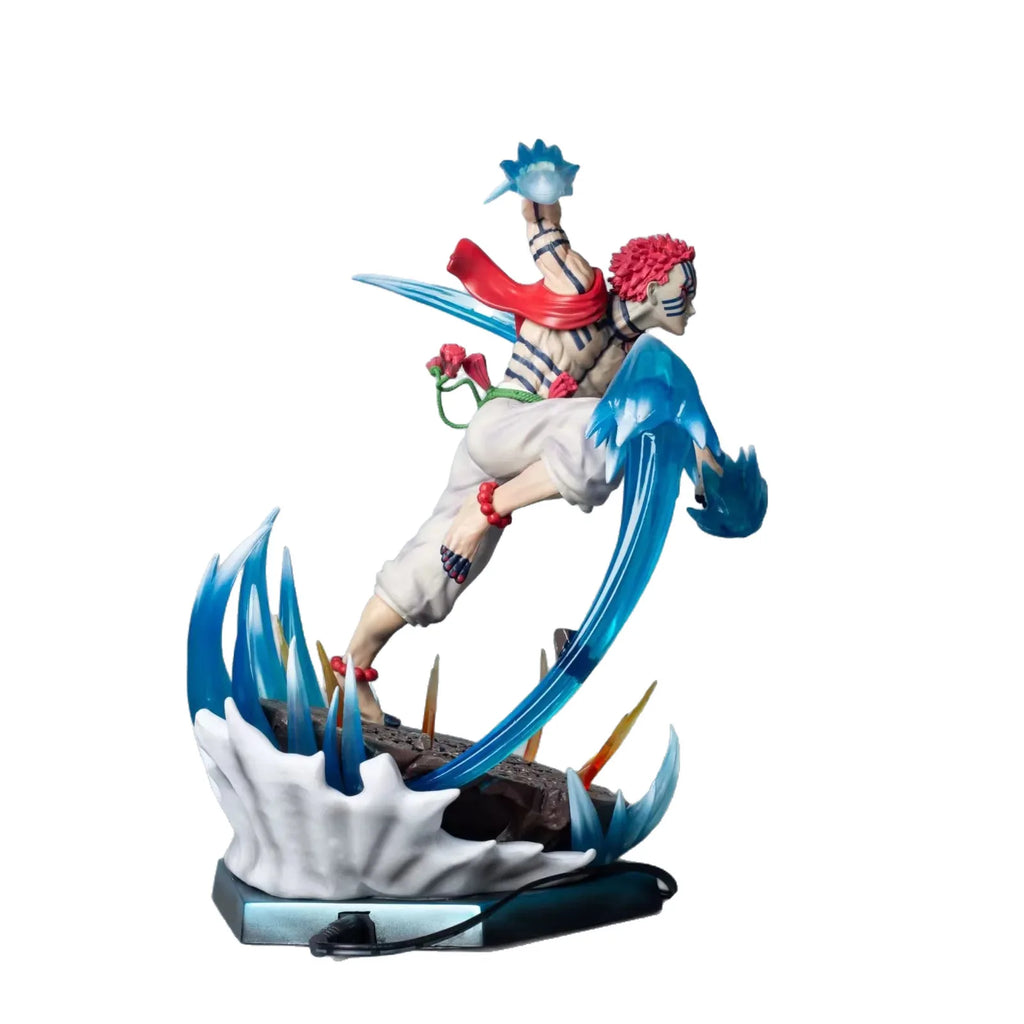 Demon Slayer Akaza Luminous Hand-Made Model Statue Scene Third Wind Gk Jianke Collectible Action Figure Toy