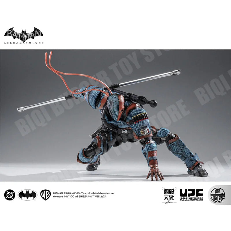 Original X U-P-Finegures Arkham Knight Deathstrok Action Figure V8.04 Suit Batman Figures 1/12 Colletion DC Multiverse Toy Gift