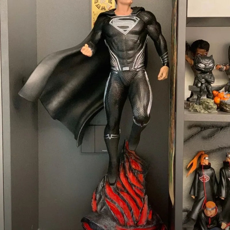 73cm Justice League Figure Superman Extremely Large Standing Posture Can Glow Anime Collection Model Resin Desktop Ornaments Toy