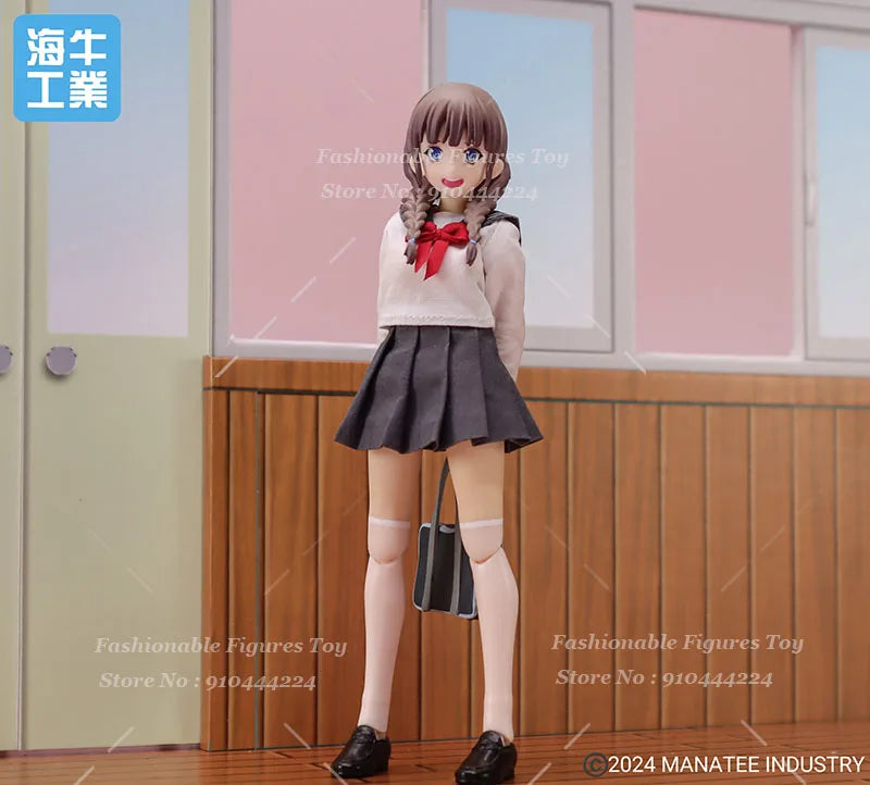 Limited Edition Manatee Industry 1/12 Women Soldier Yua Kawaii Japanese JK Girl Full Set 6" Action Figure Model Best Collectible