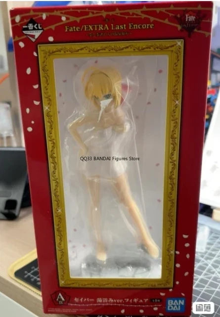 Bandai Ichiban Kuji Fate/EXTRA Last Encore Tohsaka Rin Nero Bath Towel Ver. Anime Action Figure Desktop Ornaments Model Gift