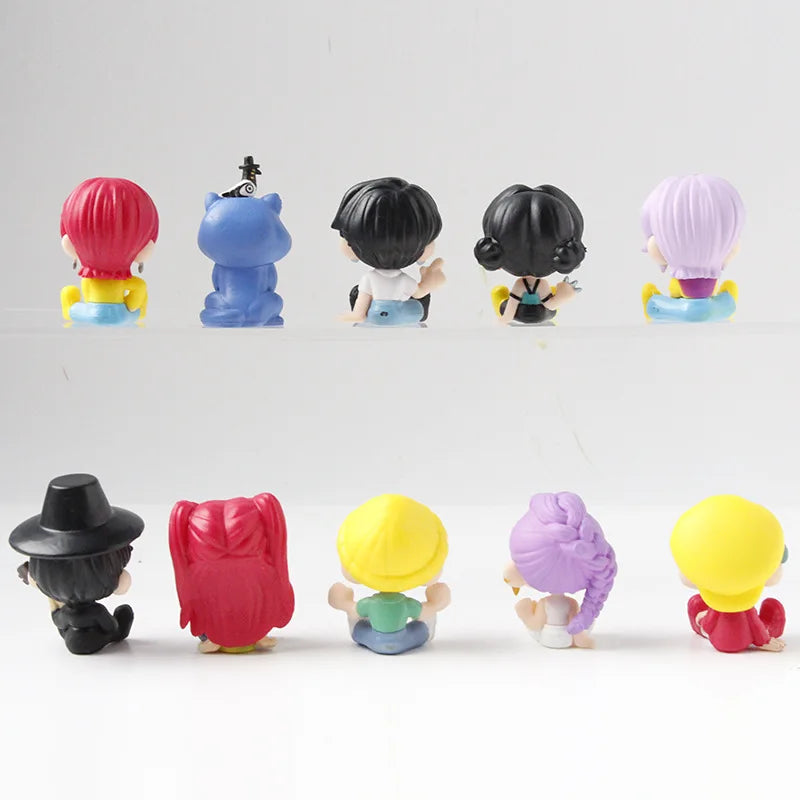 10pcs/Set Kpop Demon Hunters Action Figure Toy Derpys Tiger Rumi Mira Zoey Sussy Figurine Doll For Fans Gift