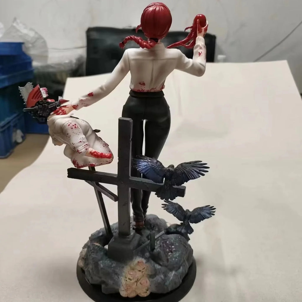 Erciyuan Chainsaw Man Action Figure Makima - Collectible Toy Model with Replaceable Body And Chain Saw Tool for Fans of Anime