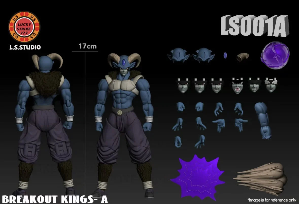 LS L.S.Studio Dragon Ball Super Moro Figure Breakout Kings A B Anime Action Figure Model Children Toy Gift Model