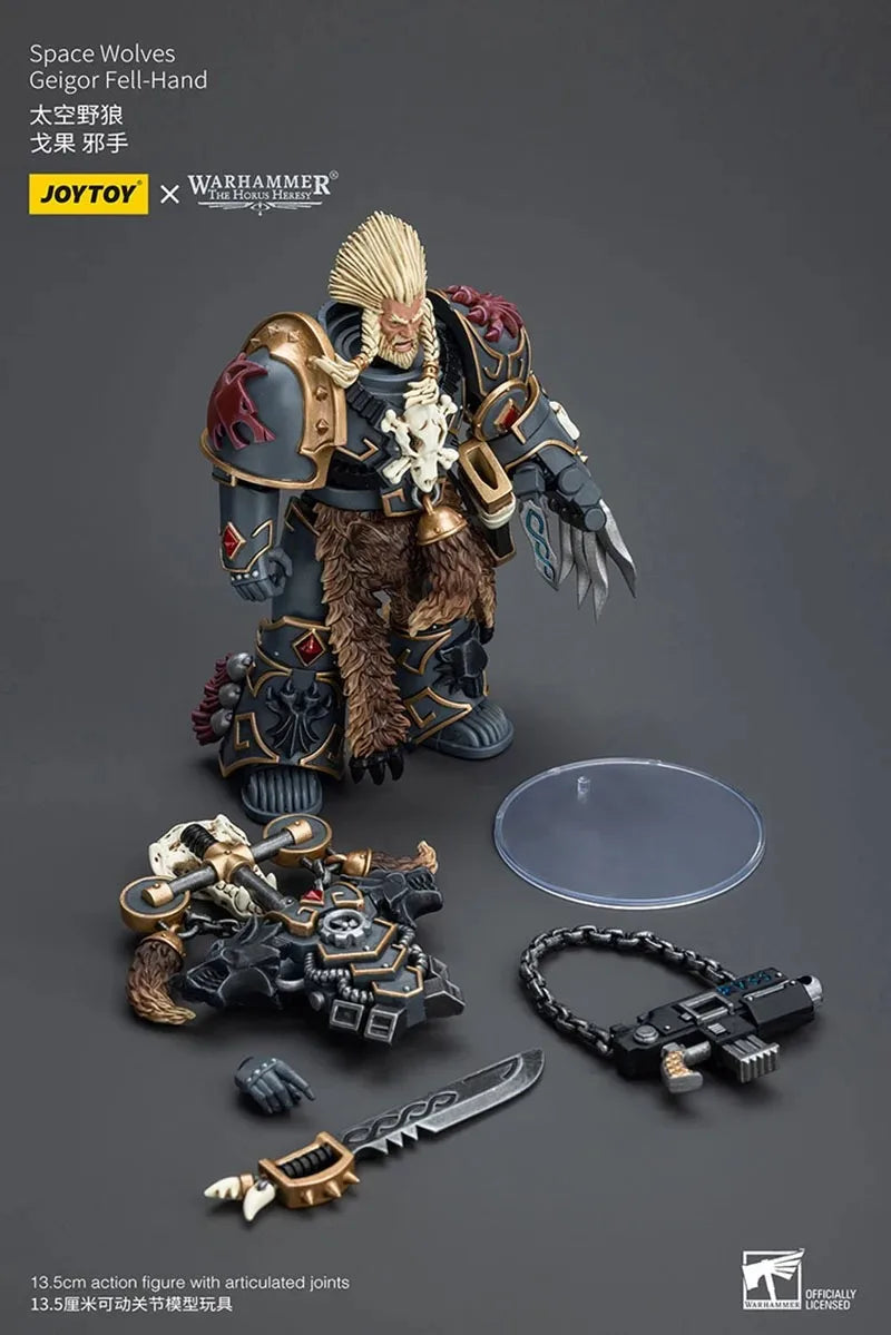JOYTOY Warhammer The Horus Heresy 1/18 Space Wolves Geigor Fell-Hand Action Figure Model Toy