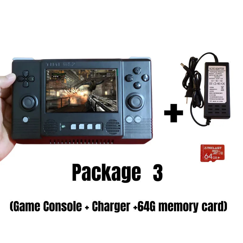 2023 NEW 5 Inch HD Screen Handheld Game Console Player Portable Game Player Built-in PS2/PS1 Vintage Games For Support AV Output