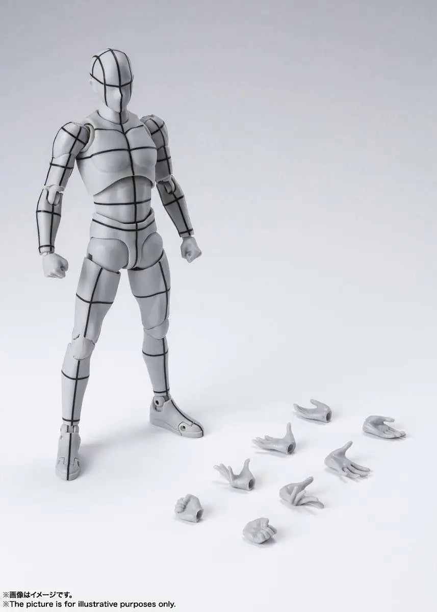 Bandai SHFiguarts B0DY-KUN Wireframe Gray Color Ver Sketch Draw Action Figure Artist Art Painting Drawing Mannequins Movable