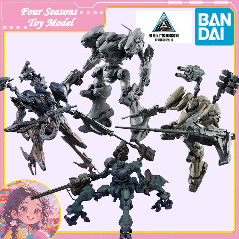 Fast Shipping Bandai Anime 30MM ARMORED CORE VI NIGHTFALL STEEL HAZE LIGER TAIL CC-2000 ORBITER Original Model Toy Action Figure