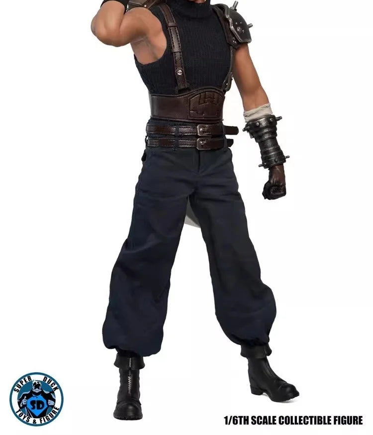 SUPER DUCK SET059 1/6 Fantasy Cloud Strife Head Sculpt Cosplay Costume Prop Accessory Set Fit 12in Male TBL M32 Action Figure