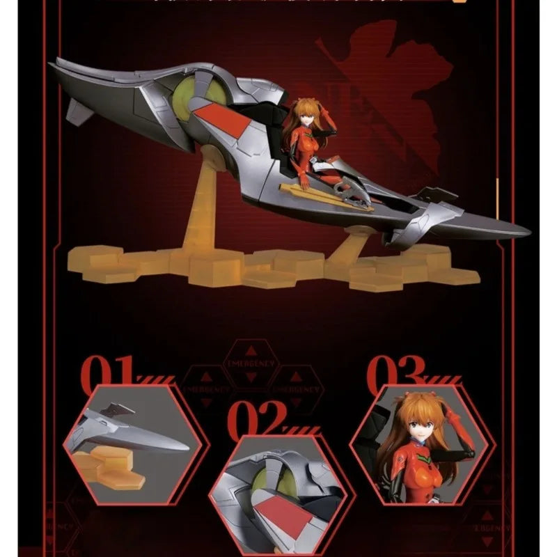 Neon Genesis Evangelion Animation Miracle Edition Asuka Battle Suit Cockpit Special Edition Movable Figure Desktop Ornament Gift