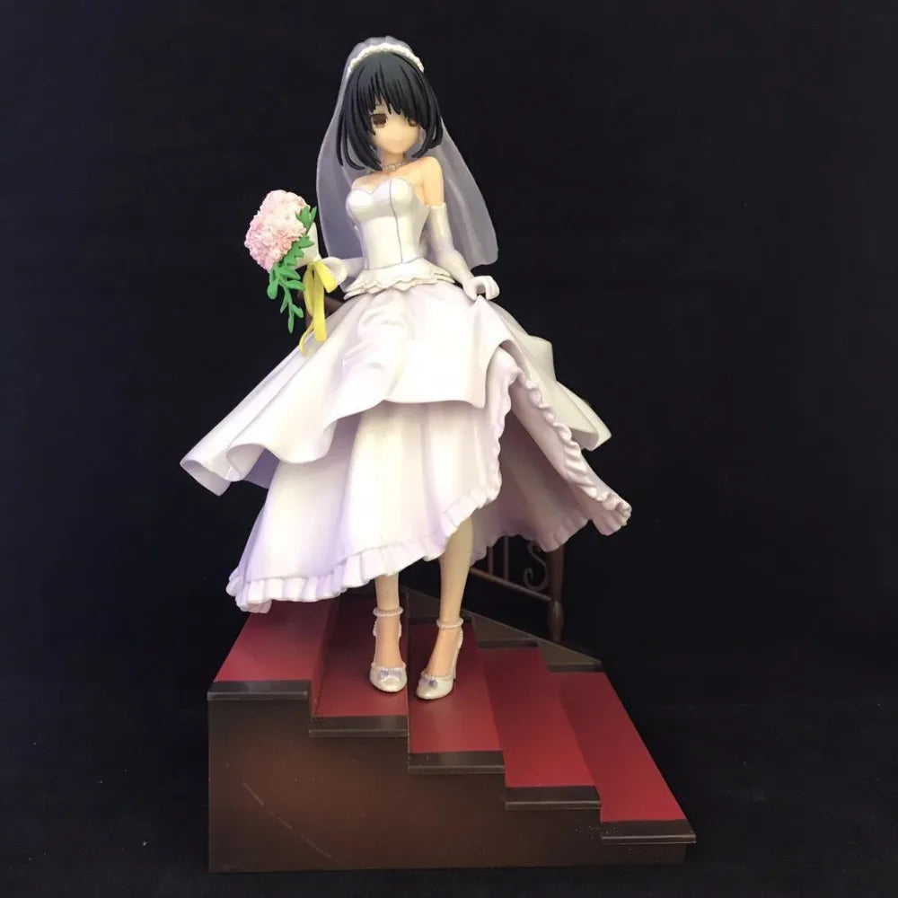 2021 hot 23cm Wedding dress Tokisaki Kurumi DATE A LIVE Action figure toys doll collection Christmas gift no box