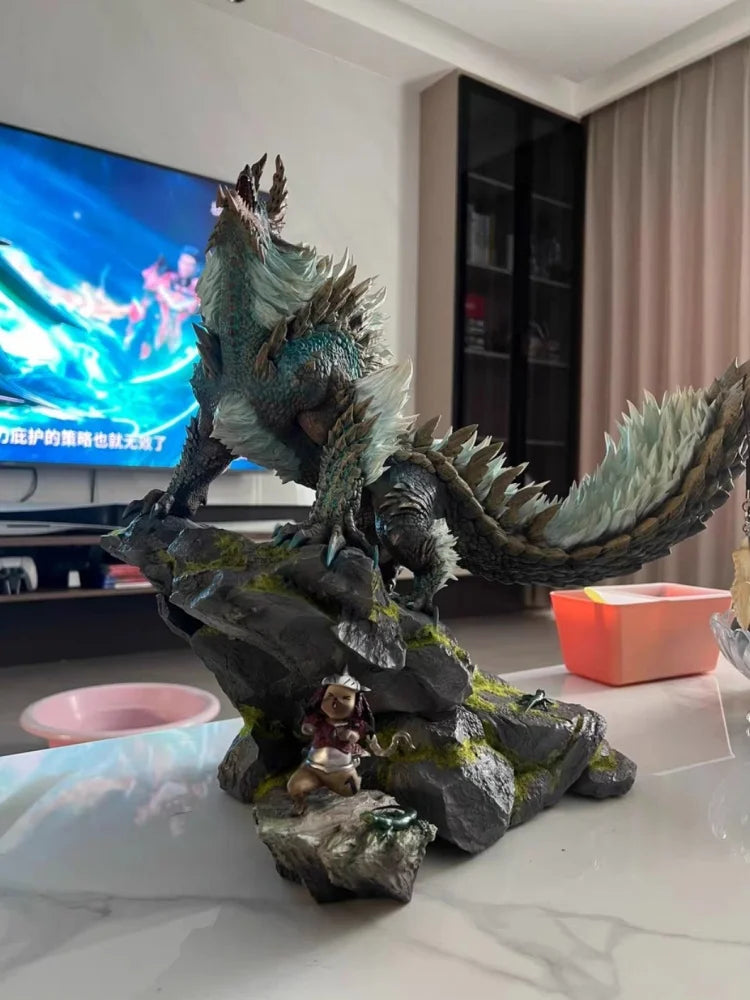 28cm Monster Hunter World Zinogre game Figure Model Statue Boys Collection Desktop Decoration Ornament lights Toys gifts