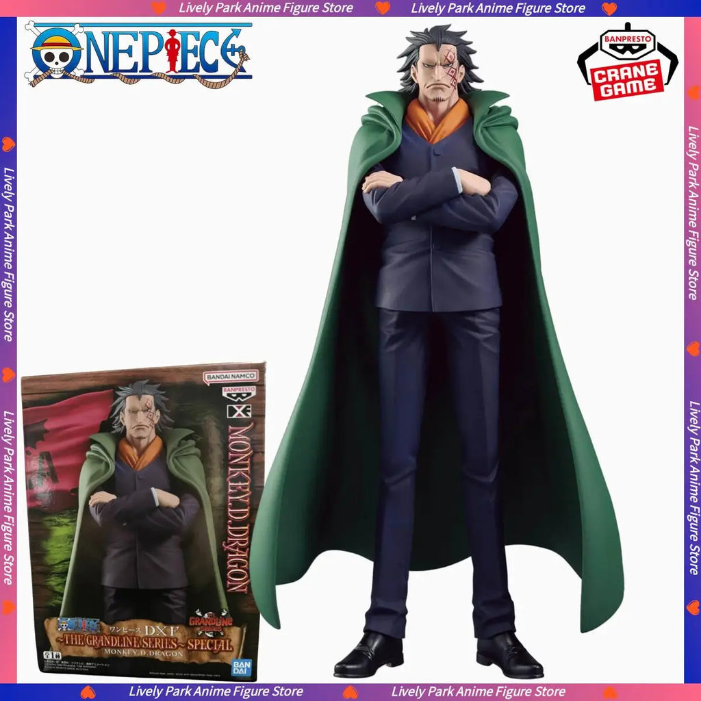 BANDAI Original ONE PIECE DXF-THE GRANDLINE SERIES-SPECIAL MONKEY.D.DRAGON Anime Action Figures Collectible Toys Festival Gifts