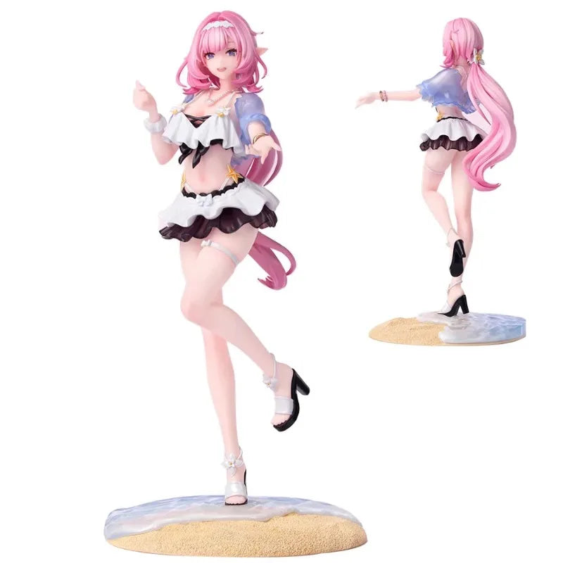 Hot! 23cm Elysia PVC Figure - Honkai Impact 3rd Beach Swimsuit Ver. Anime Desktop Model Ornament Gift