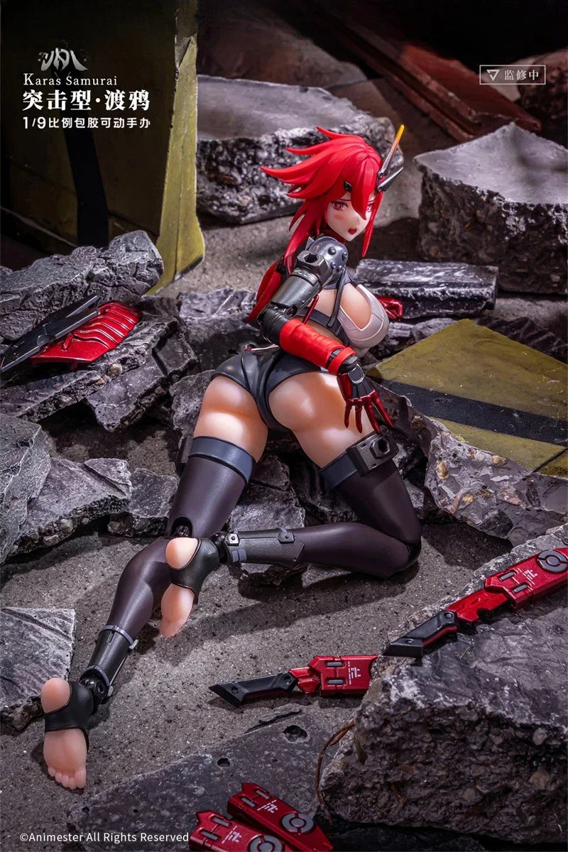 Animester Wolf Mastiff Force Karas Samurai Crow 1/9 Actionmodell Sammelfiguren auf Lager
