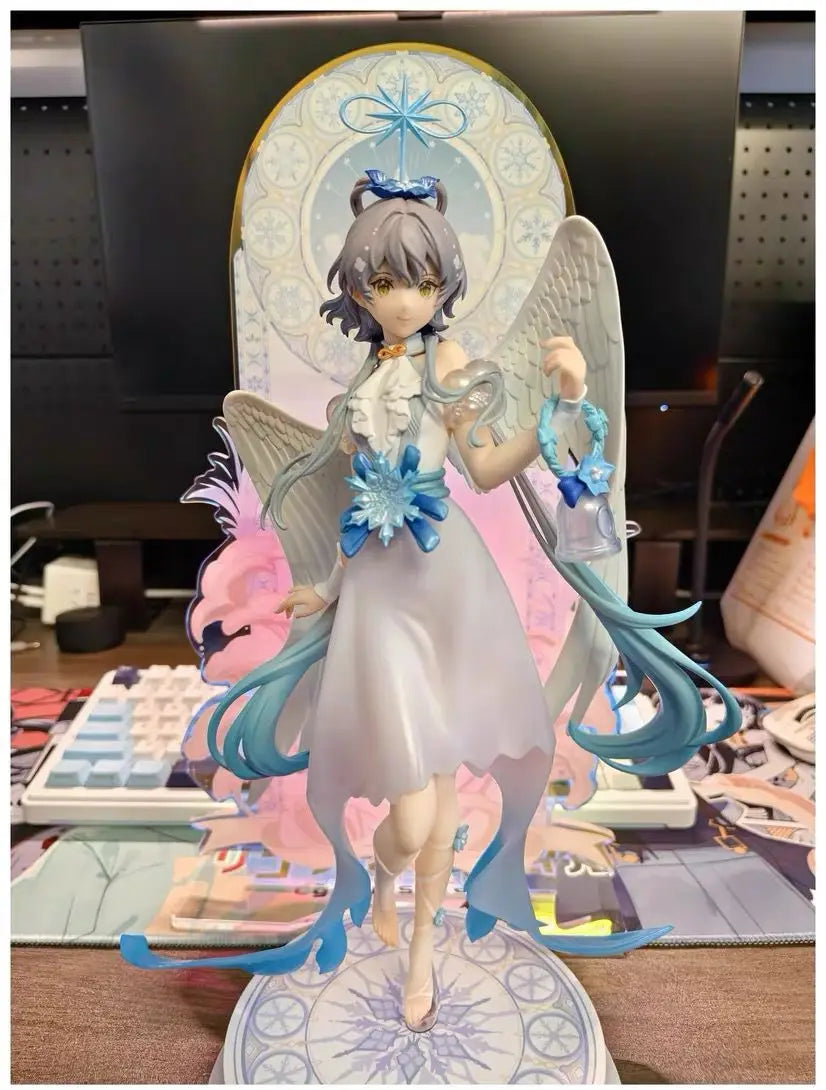 In Stock Original Vsinger Luo Tianyi Snow Angel 33cm Anime Figure 1/6 Model Toys Statue Doll Desktop Ornaments Birthday Gift Toy