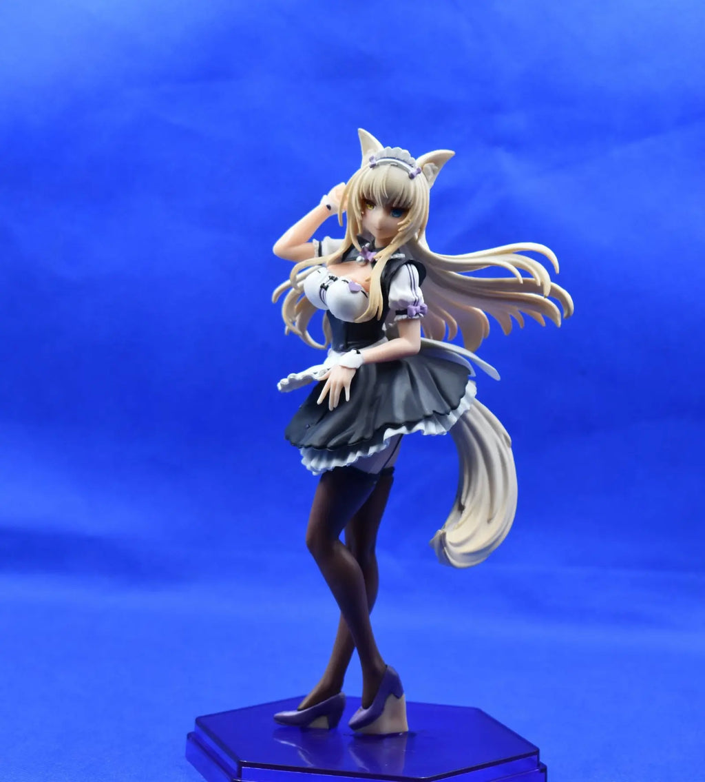 16CM Anime Nekopara Azuki Figure Standing Maid Outfit Ver Coconut Anime Model Toy Gift Collection Action Figure PVC