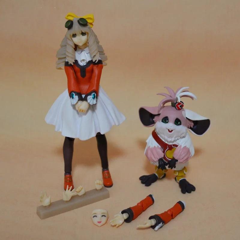 11.4cm / 7cm Square Enix Bring Arts Xenogears Maria Balthasar &Chu-Chu Action Figure Flexible Model Collection Toys Gifts