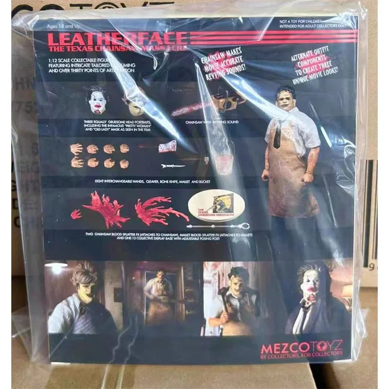 Original MEZCO ONE:12 LEATHERFACE Chainsaw Massacre Action Collectible Model Assemble Toys Gift