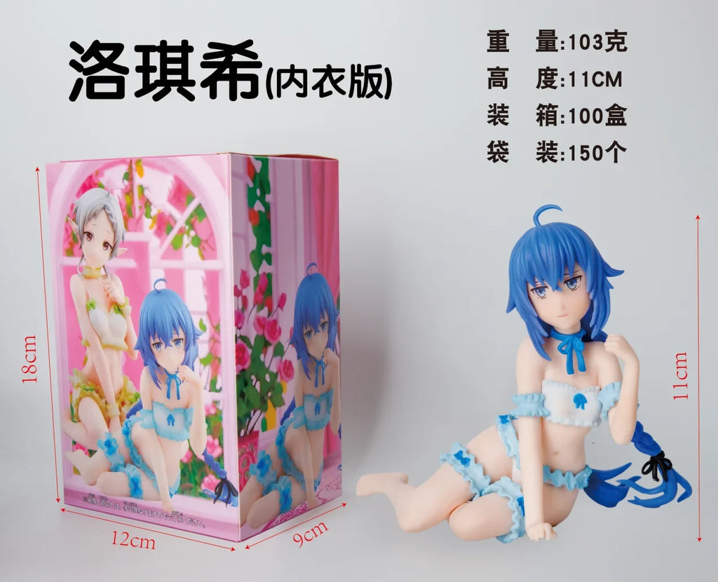 12CM Anime Mushoku Tensei ~Isekai Ittara Honki Dasu~ Figure Roxy Migurdia Sitting Position Anime Model Toys Gifts Collection PVC