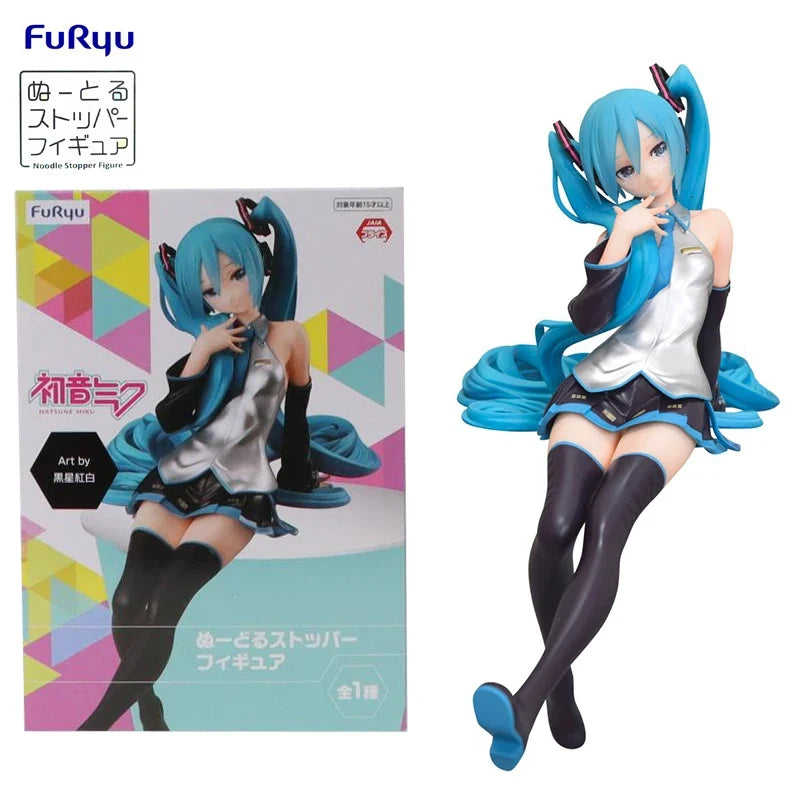 Kawaii FuRyu Noodle Stopper Hatsune Miku -GRANADA Ver.- PVC 14CM Anime Action Figures Model Collection Toy