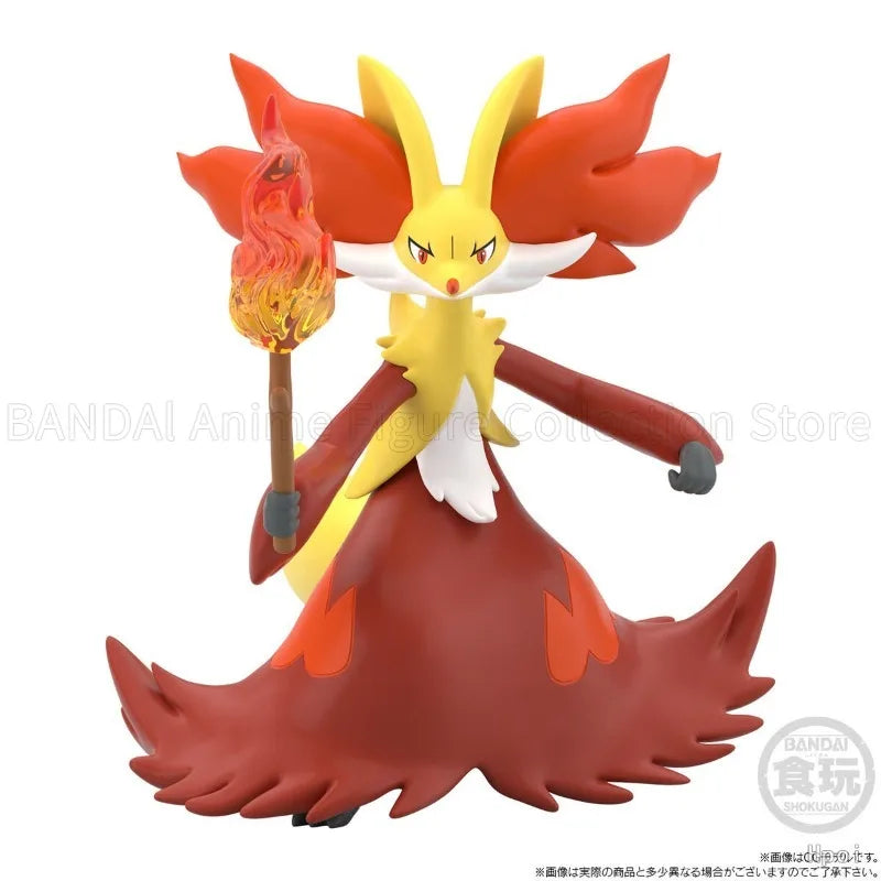 January 2026 Pre-sale Original Bandai Shokugan Pokemon Karumu / Chesnaught / Delphox Toys Model Decoration Gift Collection
